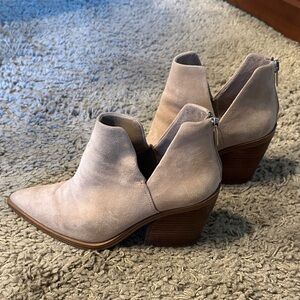 Vince Camuto Cream Ankle Booties